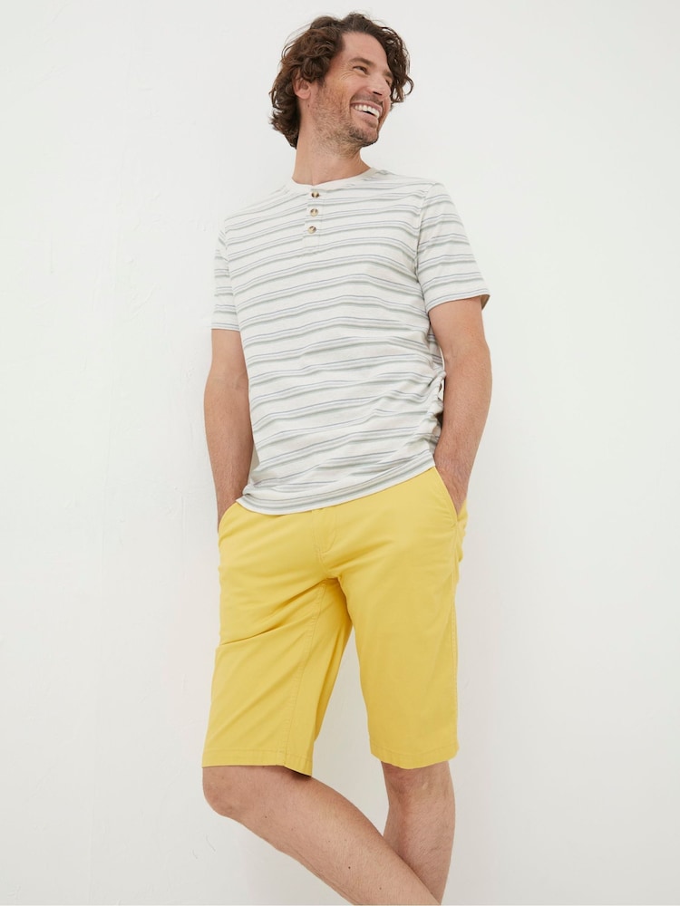 FatFace Yellow Mawes Chino Shorts - Image 1 of 4