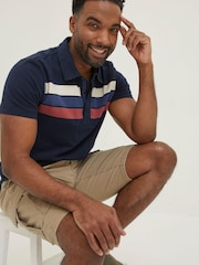 FatFace Blue Chest Stripe Rugby Shirt - Image 3 of 5