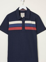 FatFace Blue Chest Stripe Rugby Shirt - Image 5 of 5
