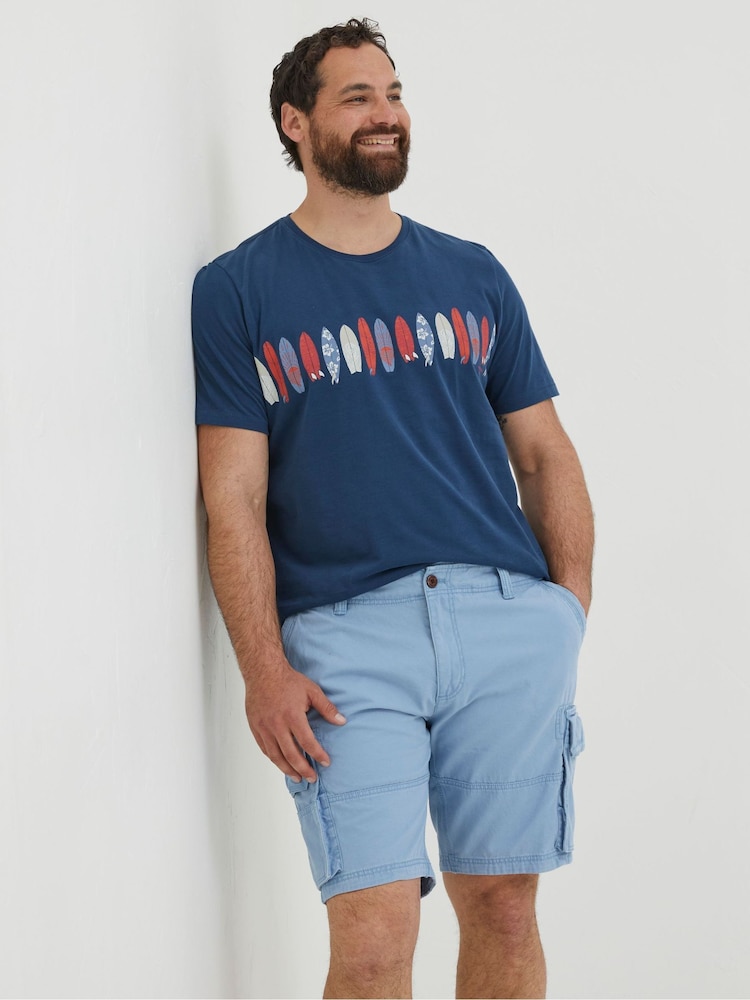 FatFace Blue Breakyard Cargo Shorts - Image 1 of 3
