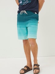 FatFace Green Camber Ombre Swim Shorts - Image 1 of 5