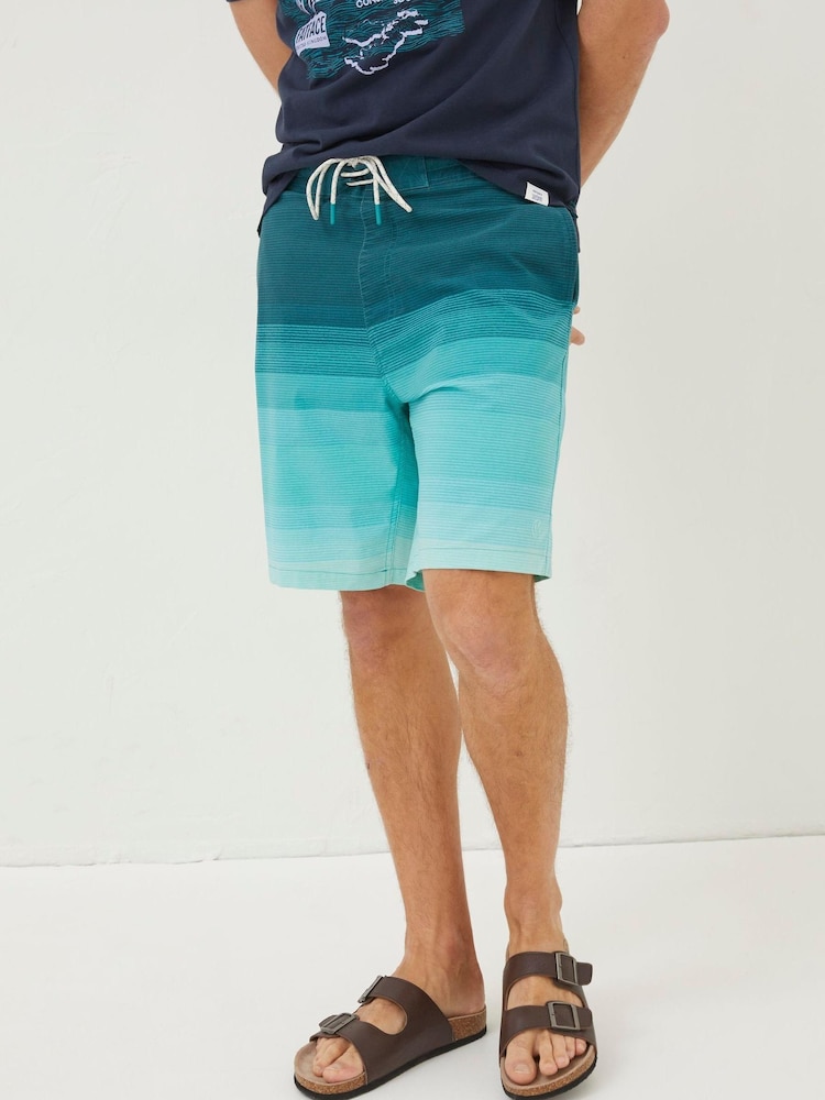 FatFace Green Camber Ombre Swim Shorts - Image 1 of 5