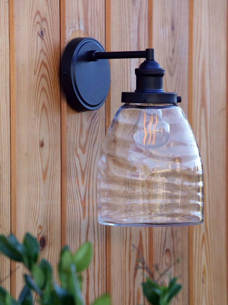 Laura Ashley Black Ainsworth Outdoor Wall Light - Image 2 of 4