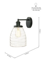 Laura Ashley Black Ainsworth Outdoor Wall Light - Image 4 of 4