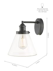 Laura Ashley Black Isaac Outdoor Wall Light - Image 4 of 4