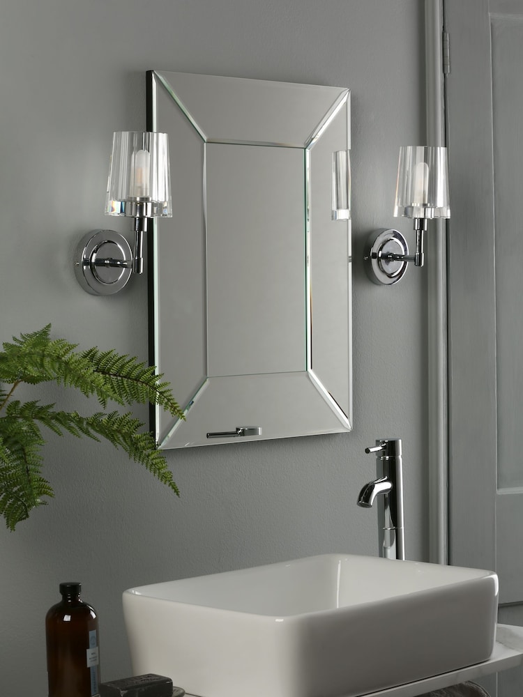 Laura Ashley Chrome Blake Bathroom Wall Light - Image 2 of 4