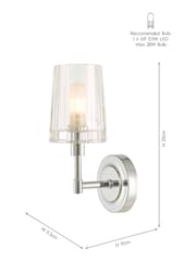 Laura Ashley Chrome Blake Bathroom Wall Light - Image 4 of 4
