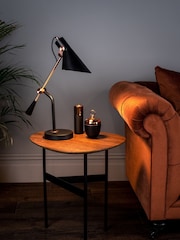 Dar Lighting Silver Serge Task Table Lamp - Image 1 of 3