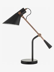 Dar Lighting Silver Serge Task Table Lamp - Image 2 of 3