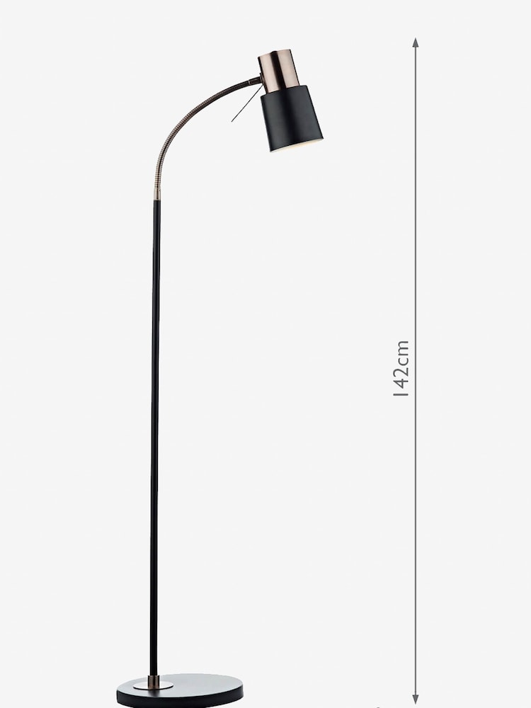 Dar Lighting Black James Floor Lamp - Image 5 of 5