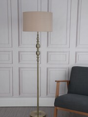 Dar Lighting Chrome Alicante Floor Lamp With Shade With Shade - Image 2 of 6