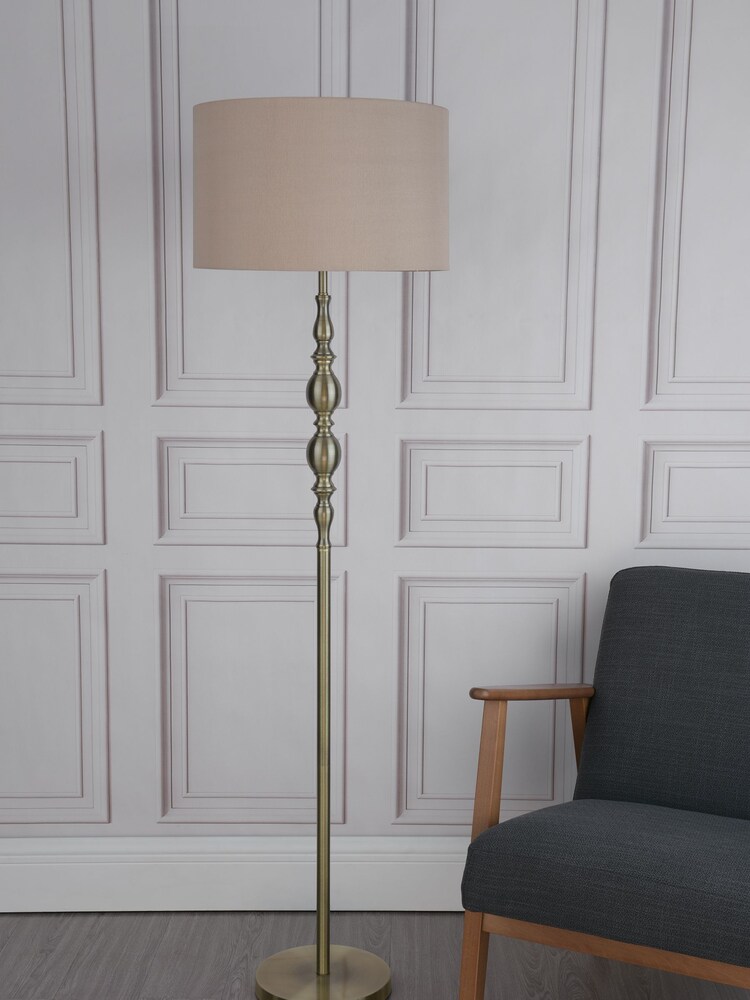 Dar Lighting Chrome Alicante Floor Lamp With Shade With Shade - Image 2 of 6