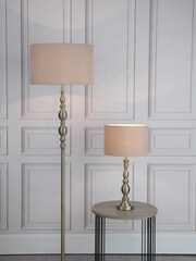 Dar Lighting Chrome Alicante Floor Lamp With Shade With Shade - Image 3 of 6