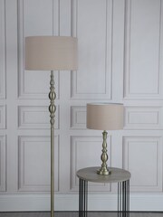 Dar Lighting Chrome Alicante Floor Lamp With Shade With Shade - Image 4 of 6