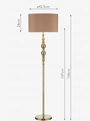 Dar Lighting Chrome Alicante Floor Lamp With Shade With Shade - Image 6 of 6