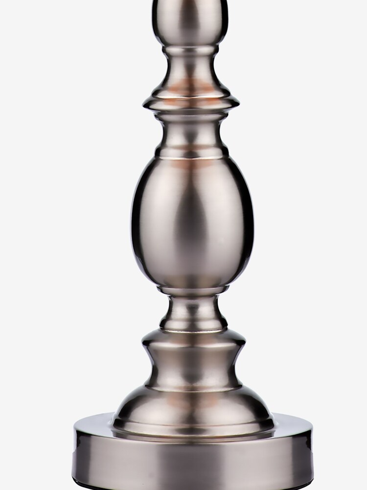 Dar Lighting Chrome Alicante Ball Table Lamp Satin Chrome With Shade - Image 7 of 7 Dar Lighting Chrome Alicante Ball Table Lamp Satin Chrome With Shade - Image 7 of 7