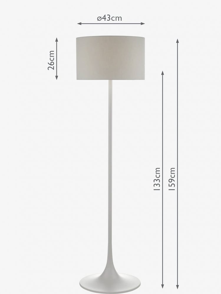 Dar Lighting Brass Dar Floor Lamp With Shade - Image 7 of 7