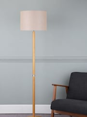Dar Lighting Natural Dar Ava Wood Floor Lamp With Shade - Image 2 of 4