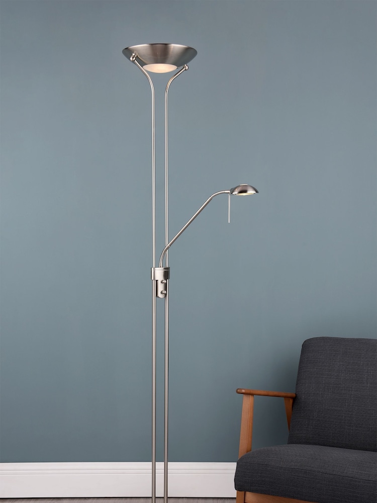 Dar Lighting Chrome Hannah Mother and Child Floor Lamp - Image 1 of 4