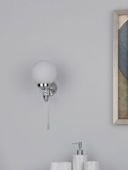 Dar Lighting Chrome Biba Bathroom Wall Light - Image 2 of 6