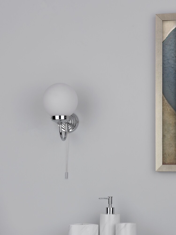 Dar Lighting Chrome Biba Bathroom Wall Light - Image 2 of 6