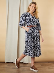Lakeland Leather Blue Lucy Button Through Dress - Image 3 of 5
