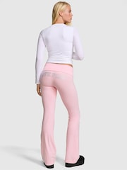 Victoria's Secret PINK Coconut Pink Foldover Leggings - Image 3 of 4