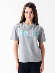 Miss Kick Girls Grey Jess Graphic 100% Cotton T-Shirt - Image 1 of 4