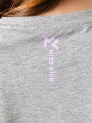 Miss Kick Girls Grey Jess Graphic 100% Cotton T-Shirt - Image 4 of 4