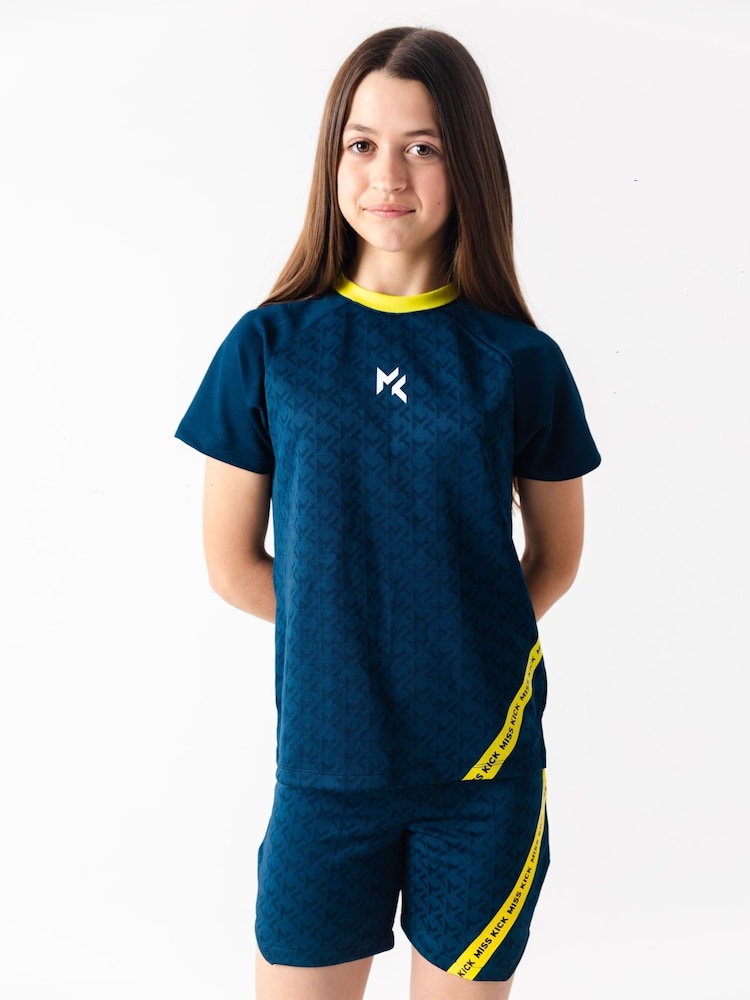 Miss Kick Girls Teal Blue Standard Training Shorts - Image 1 of 4