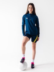 Miss Kick Girls Teal Blue Quarter Zip Training Top - Image 3 of 5