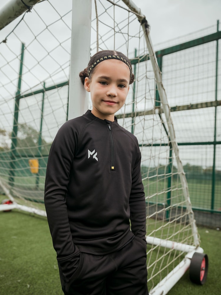 Miss Kick Girls Teal Blue Quarter Zip Training Top - Image 1 of 4