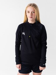 Miss Kick Girls Teal Blue Quarter Zip Training Top - Image 2 of 4