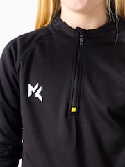 Miss Kick Girls Teal Blue Quarter Zip Training Top - Image 4 of 4