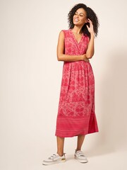 robe en jersey Blanc Stuff Rouge Zoe Eco Vero - Image 3 of 6
