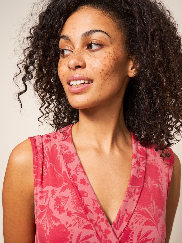 robe en jersey Blanc Stuff Rouge Zoe Eco Vero - Image 4 of 6