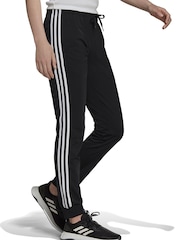 adidas Black PrimeEssentials Warm-Up Slim Tape3-Stripes Tracksuit Bottoms - Image 3 of 6