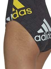 adidas Grey Essentials Logo Bodysuit - Image 6 of 7