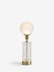 Rockett St George Clear Cut Glass Decanter Rechargeable Table Lamp - Image 11 of 11