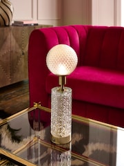 Rockett St George Clear Cut Glass Decanter Rechargeable Table Lamp - Image 9 of 11