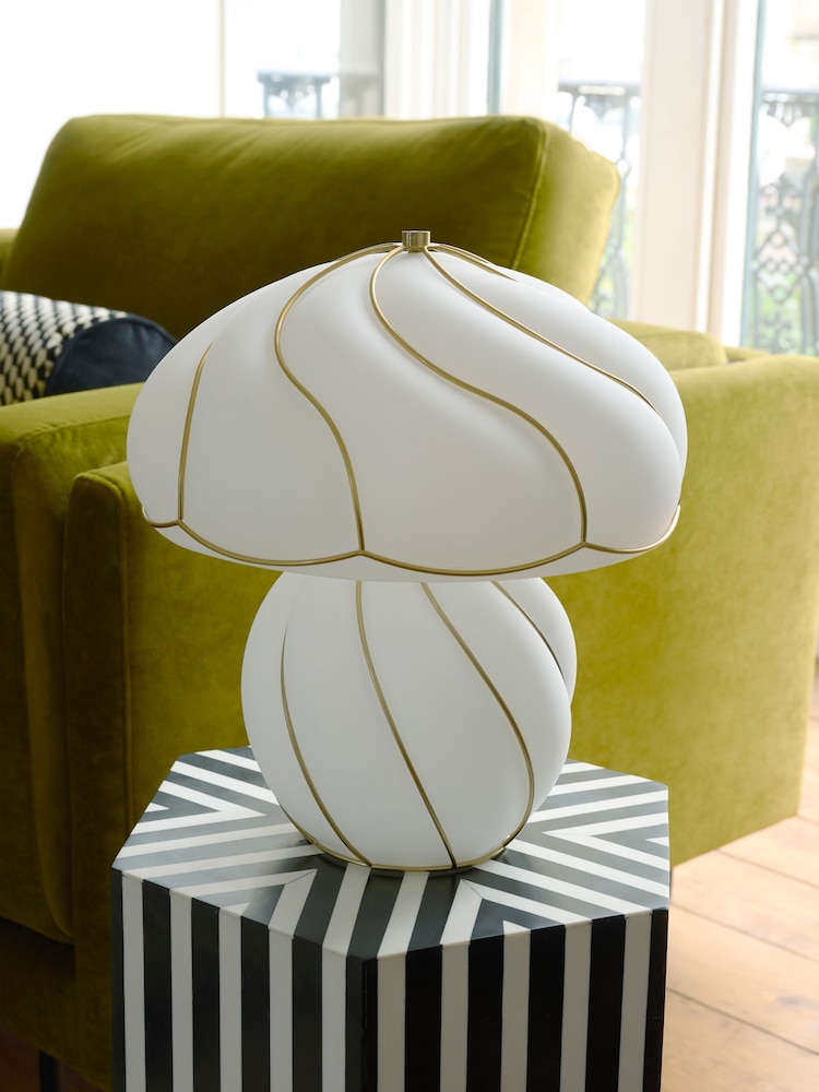 Rockett St George White/Gold Hayworth Table Lamp - Image 2 of 5