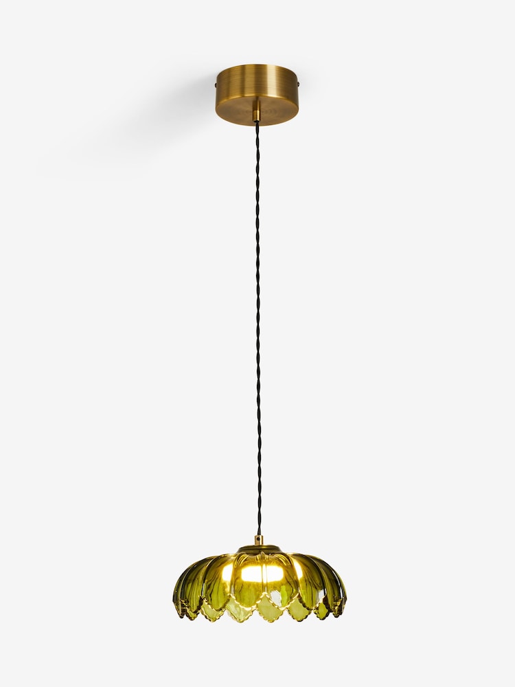 Rockett St George Gold/Green Desert Island Pendant Ceiling Light - Image 4 of 4