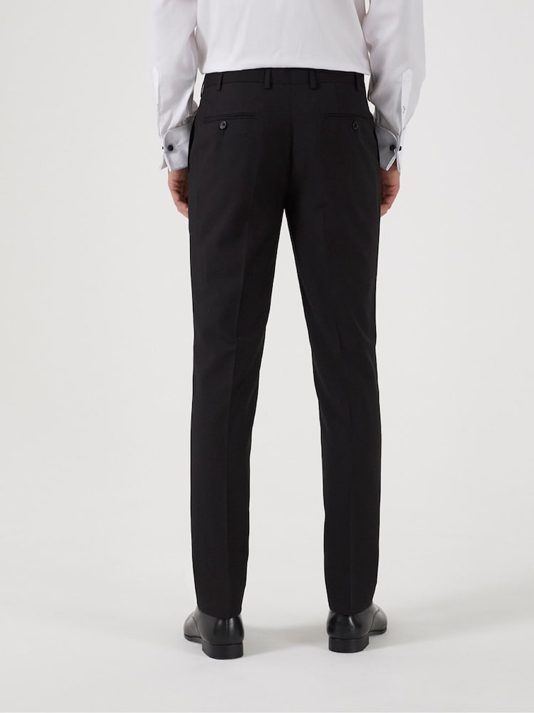 Skopes Black Milan Tapered Fit Suit Trousers - Image 2 of 4