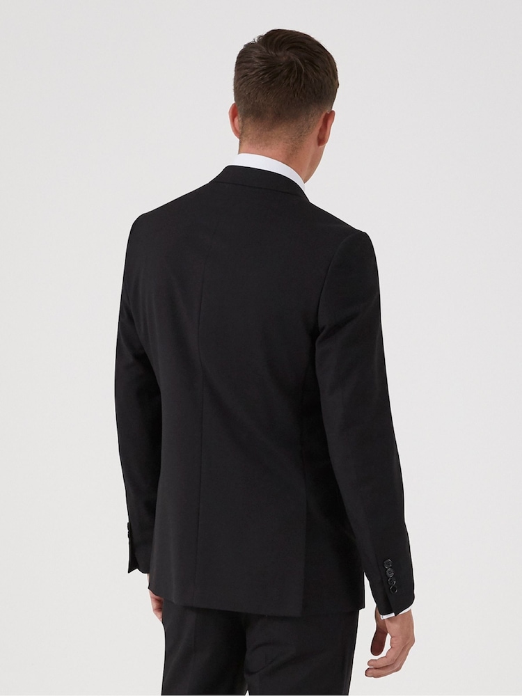 Zwart - Skopes Slim Fit Milan Suit Jacket - Image 3 of 6