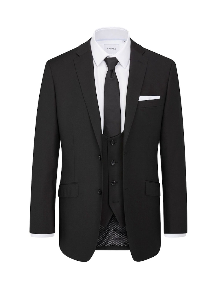 Zwart - Skopes Slim Fit Milan Suit Jacket - Image 5 of 6