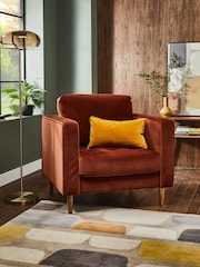 Soft Rust Brown Houghton Slim Arm Chair - Image 1 of 9