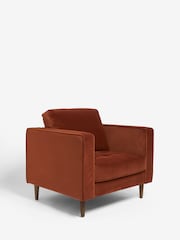 Soft Rust Brown Houghton Slim Arm Chair - Image 3 of 9