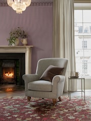 Chunky Weave Dove Grey Ashford Highback Accent Chair - Image 2 of 9
