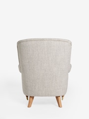 Chunky Weave Dove Grey Ashford Highback Accent Chair - Image 7 of 9