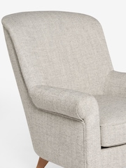 Chunky Weave Dove Grey Ashford Highback Accent Chair - Image 8 of 9